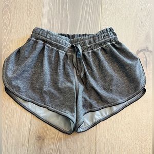 Gray lululemon running short size 0